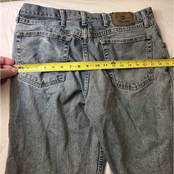 Wrangler Jeans Women's Size 34 Relaxed Fit Wide Leg Outdoor Denim Blue - Picture 9 of 9